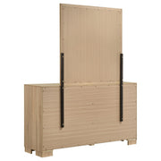 Arielle 6-drawer Bedroom Dresser with Mirror Light Oak - 223113M