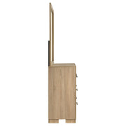 Arielle 6-drawer Bedroom Dresser with Mirror Light Oak - 223113M
