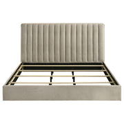 Arielle Eastern King Bookcase Panel Storage Bed Light Oak - 223111KE