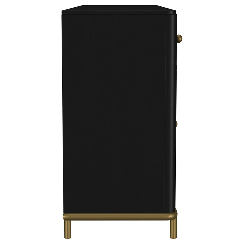 Arini 2-drawer Cane Door Dining Sideboard Server Black - 108935BLK