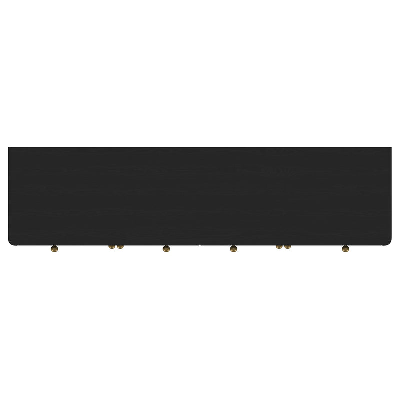 Arini 2-drawer Cane Door Dining Sideboard Server Black - 108935BLK