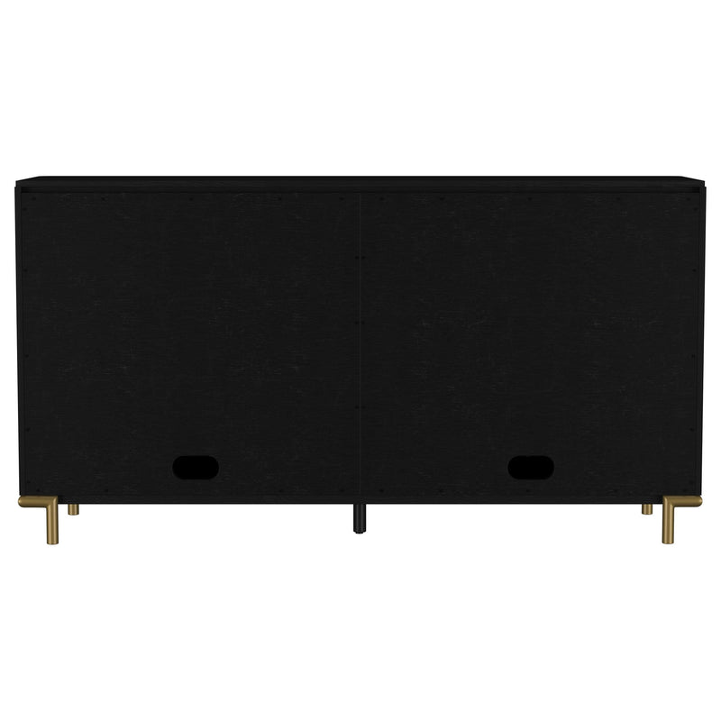 Arini 2-drawer Cane Door Dining Sideboard Server Black - 108935BLK