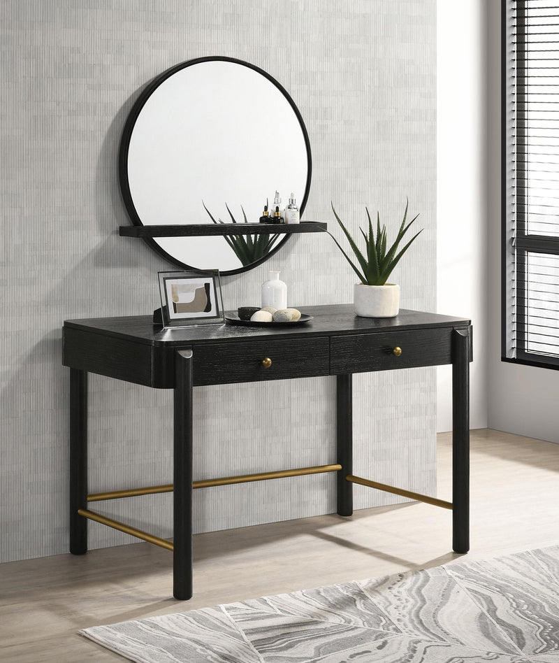 Arini 2-drawer Vanity Desk Makeup Table Black - 224337