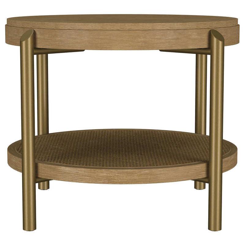 Arini 2-piece Round Coffee and End Table Set Sand Wash - 706188-S2