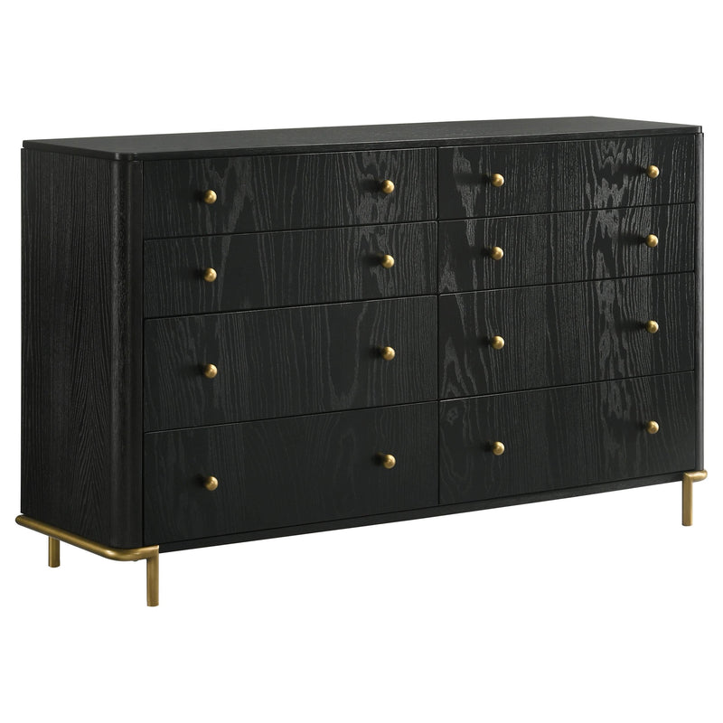 Arini 4-piece California King Bedroom Set Cream and Black - 224331KWCRM-S4