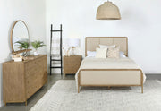 Arini 4-piece Queen Bedroom Set Cream and Sand Wash - 224301QCRM-S4