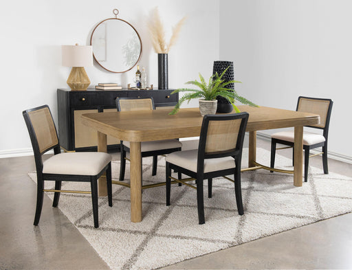 Arini 5-piece Extension Leaf Dining Table Set Sand Wash and Black - 108931-S5B