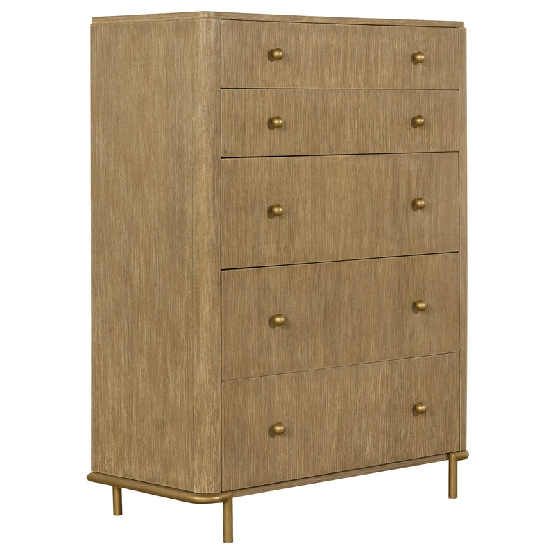 Arini 5-piece Queen Bedroom Set Cream and Sand Wash - 224301QCRM-S5