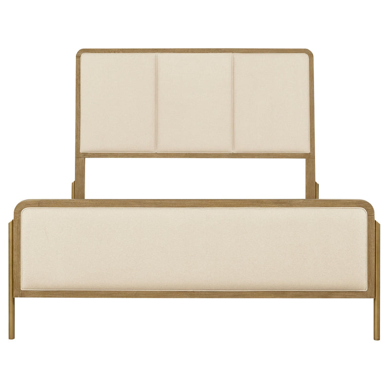 Arini 56-inch Eastern King Panel Bed Cream and Sand Wash - 224301KECRM