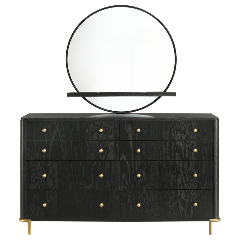 Arini 8-drawer Dresser with Mirror Black - 224333M
