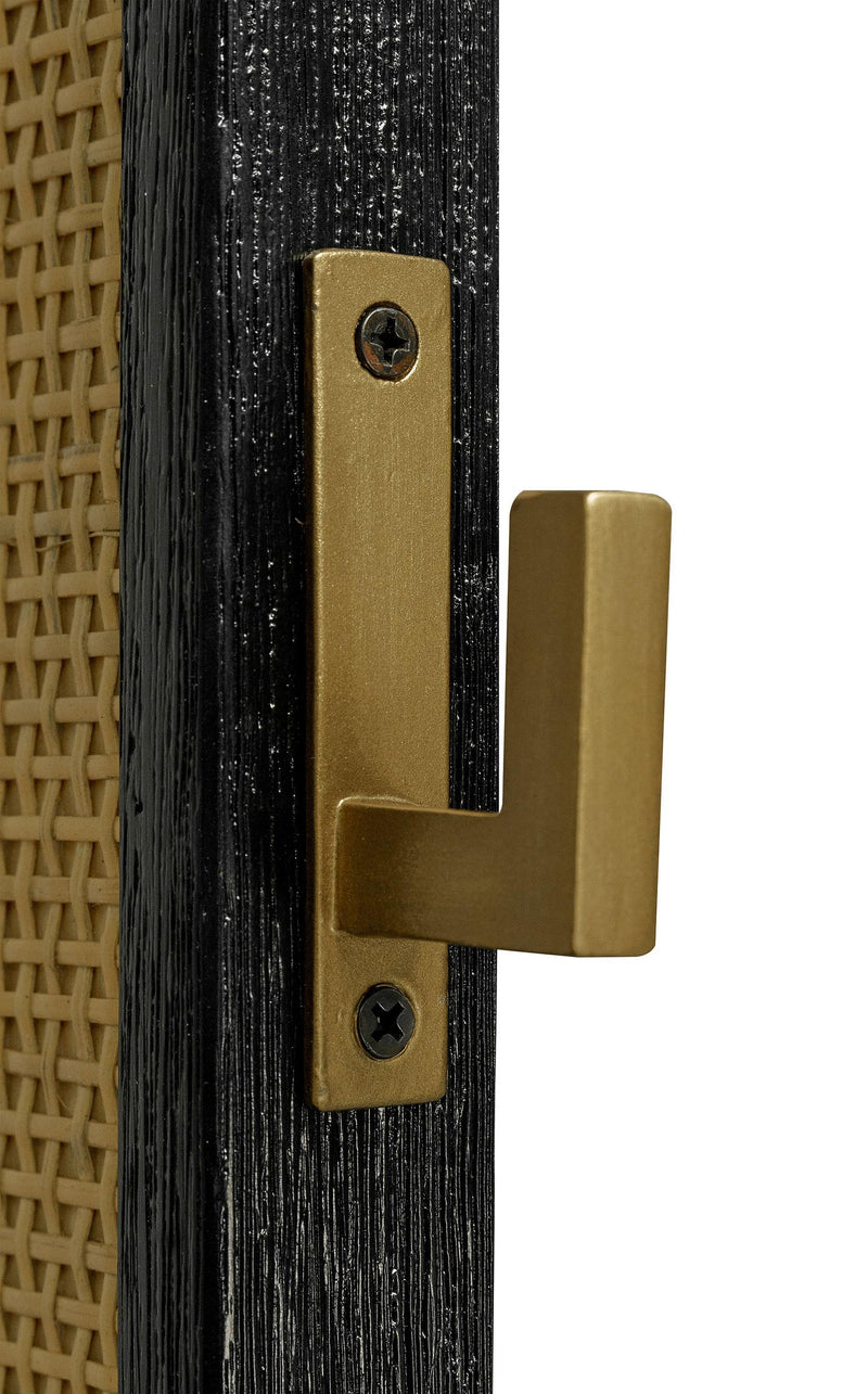 Arini Cane Weave Full Length Standing Floor Mirror Black - 224339