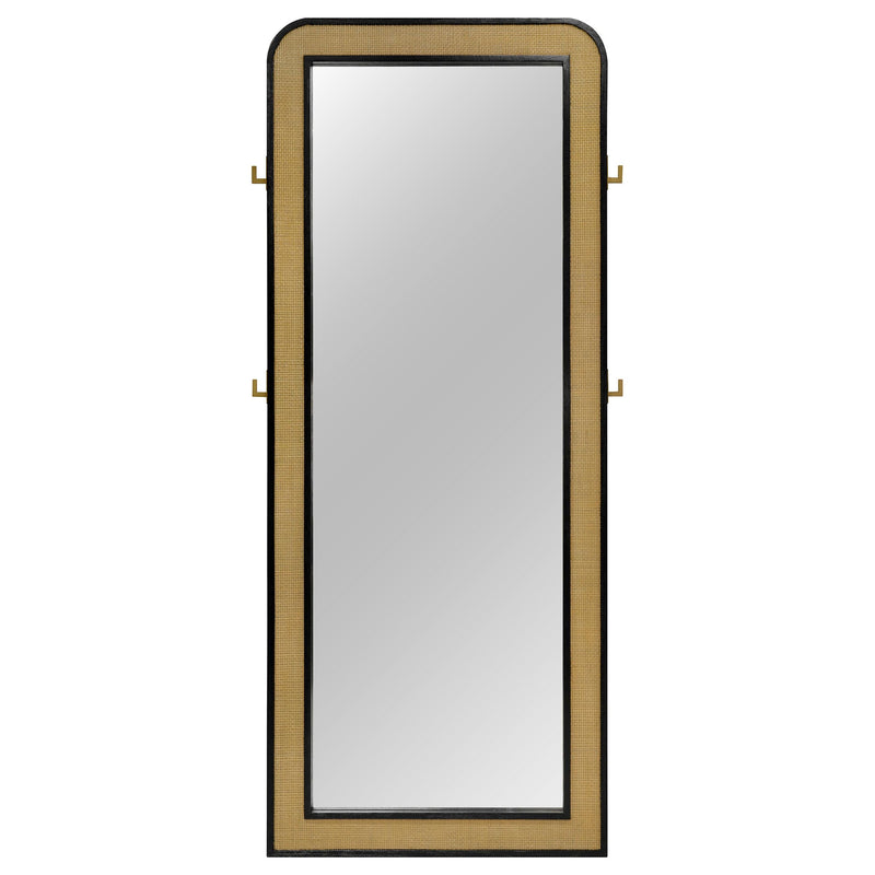 Arini Cane Weave Full Length Standing Floor Mirror Black - 224339
