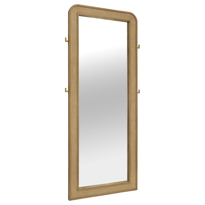 Arini Cane Weave Full Length Standing Floor Mirror Sand Wash - 224309