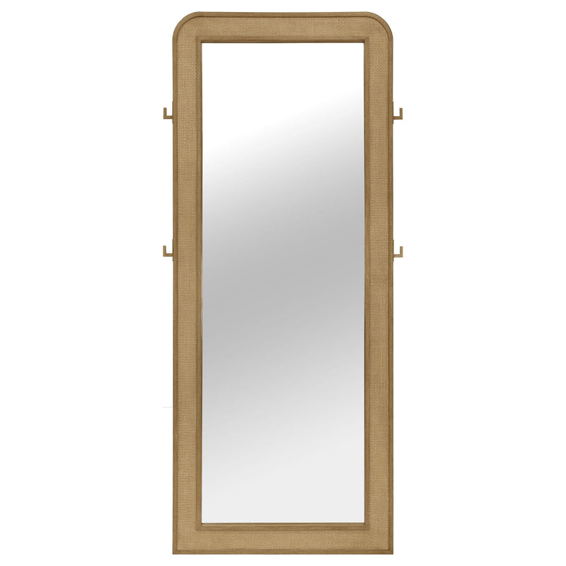 Arini Cane Weave Full Length Standing Floor Mirror Sand Wash - 224309