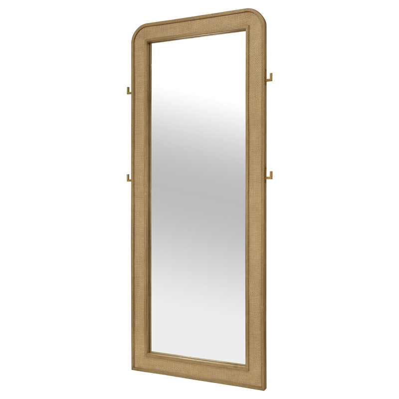 Arini Cane Weave Full Length Standing Floor Mirror Sand Wash - 224309