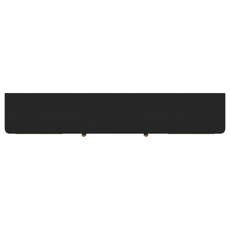Arini Rattan Cane 2-door TV Stand Media Console Black - 720263