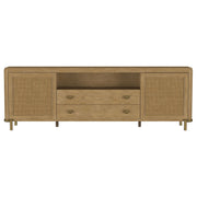 Arini Rattan Cane 2-door TV Stand Media Console Sand Wash - 720253