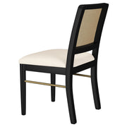 Arini Rattan Cane Dining Side Chair Black (Set of 2) - 108932BLK