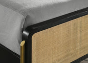 Arini Rattan Eastern King Panel Bed Black and Natural - 224330KE