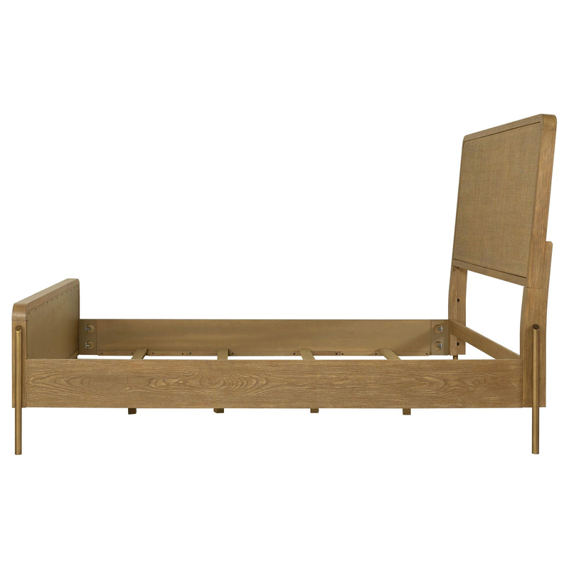 Arini Rattan Queen Panel Bed Sand Wash and Natural Cane - 224300Q
