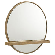 Arini Round Vanity Wall Mirror with Shelf Sand Wash - 224308