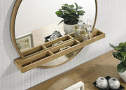 Arini Round Vanity Wall Mirror with Shelf Sand Wash - 224308