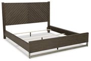 Arkenton Grayish Brown King Panel Bed - B786B4