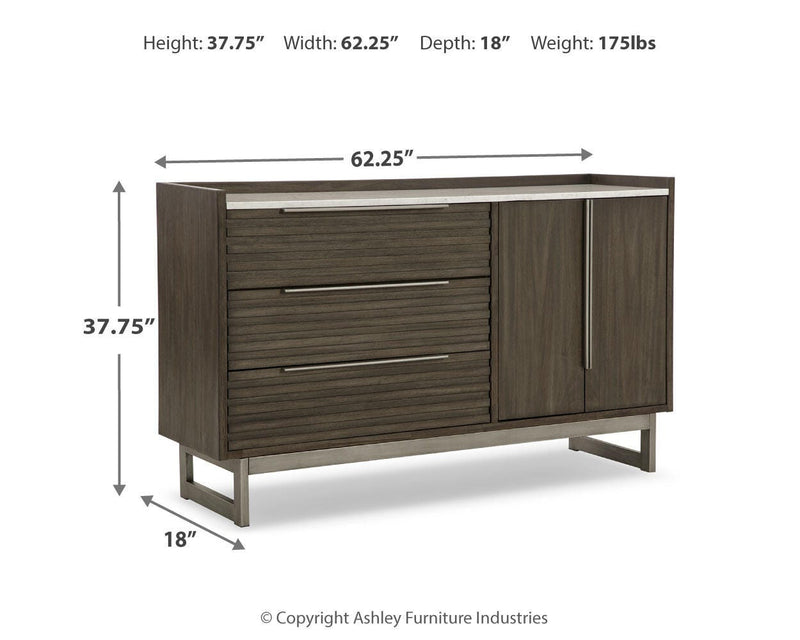 Arkenton King Panel Bed with Dresser in Grayish Brown - PKG014299