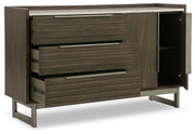 Arkenton King Panel Bed with Dresser in Grayish Brown - PKG014299