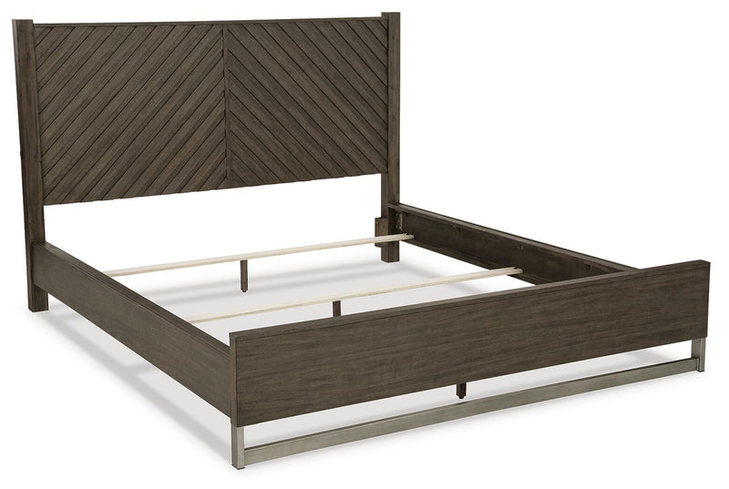 Arkenton King Panel Bed with Dresser in Grayish Brown - PKG014299