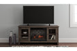Arlenbry Gray 60" TV Stand with Electric Fireplace - Gate FurnitureTV Stand