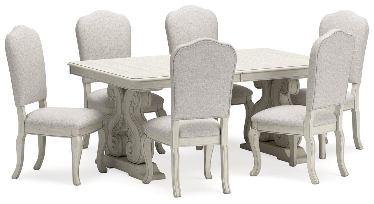 Arlendyne Antique White Dining Table and 6 Chairs - Gate FurnitureDining Room Set