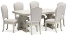 Arlendyne Antique White Dining Table and 6 Chairs - Gate FurnitureDining Room Set