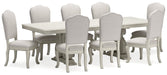 Arlendyne Antique White Dining Table and 8 Chairs - Gate FurnitureDining Room Set