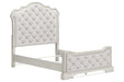 Arlendyne Antique White Queen Upholstered Bed - Gate FurnitureQueen Bed