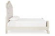 Arlendyne Antique White Queen Upholstered Bed - Gate FurnitureQueen Bed