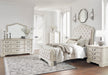 Arlendyne Antique White Upholstered Bedroom Set - Gate FurnitureBedroom Set