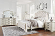 Arlendyne Antique White Upholstered Bedroom Set - Gate FurnitureBedroom Set
