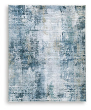 Arlenmont Blue/White/Brown 7'6" X 9'6" Memory Foam Area Rug - R407481