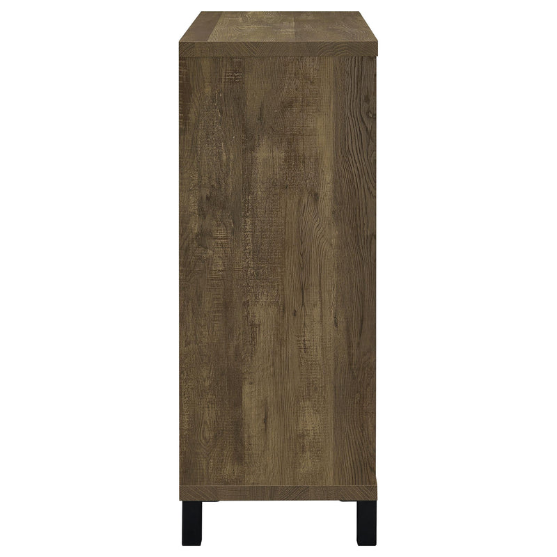 Arlington Sliding Door Home Bar Wine Cabinet Rustic Oak - 182852