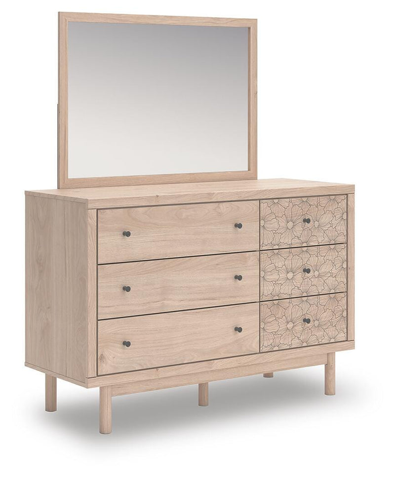 Arloster Tan Dresser and Mirror - PCB1566B1