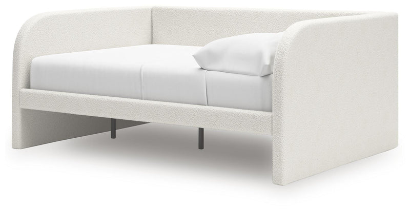 Arloster Tan/White Full Upholstered Day Bed - PCB1566B10