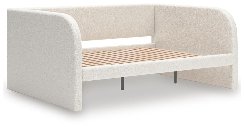 Arloster Tan/White Full Upholstered Day Bed - PCB1566B10