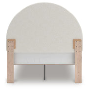 Arloster Tan/White Full Upholstered Panel Bed - PCB1566B3