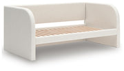Arloster Tan/White Twin Upholstered Day Bed - PCB1566B8