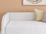 Arloster Tan/White Twin Upholstered Day Bed with Storage - PCB1566B9