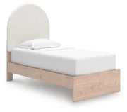 Arloster Twin Upholstered Panel Bed, Dresser and Mirror - PCB1566B12