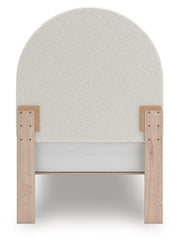 Arloster Twin Upholstered Panel Bed, Dresser and Mirror - PCB1566B12