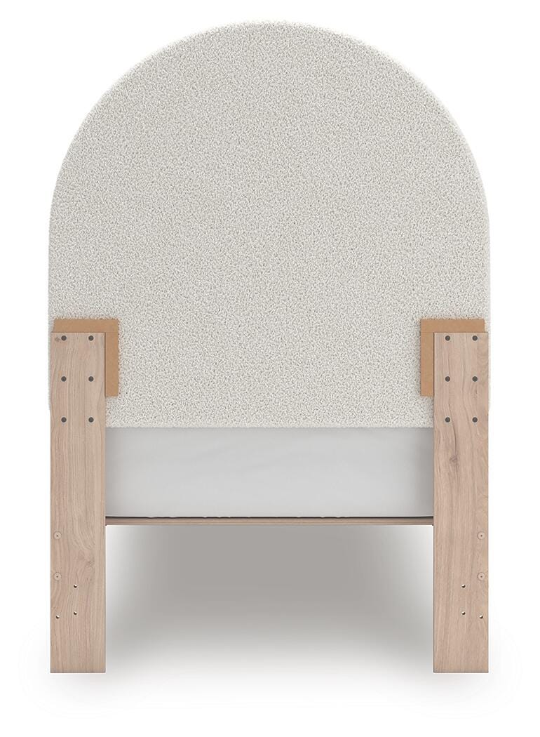 Arloster Twin Upholstered Panel Bed, Dresser and Mirror - PCB1566B12