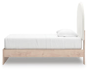 Arloster Twin Upholstered Panel Bed, Dresser and Mirror - PCB1566B12